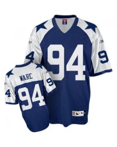 Cowboys #94 Demarcus Ware Blue Thanksgiving Stitched Youth NFL Jersey