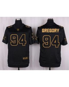 Cowboys #94 Randy Gregory Black Men's Stitched NFL Elite Pro Line Gold Collection Jersey