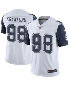 Cowboys #98 Tyrone Crawford White Men's Stitched NFL Limited Rush Jersey
