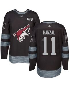 Coyotes #11 Martin Hanzal Black 1917-2017 100th Anniversary Stitched NHL Jersey