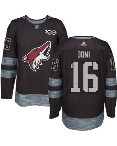 Coyotes #16 Max Domi Black 1917-2017 100th Anniversary Stitched NHL Jersey