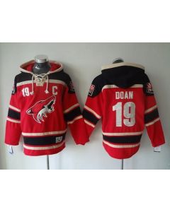 Coyotes #19 Shane Doan Red Sawyer Hooded Sweatshirt Stitched NHL Jersey