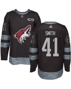 Coyotes #41 Mike Smith Black 1917-2017 100th Anniversary Stitched NHL Jersey