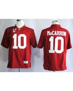 Crimson Tide #10 AJ McCarron Red Limited 2016 College Football Playoff National Championship Patch Stitched NCAA Jersey