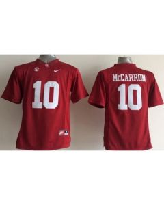 Crimson Tide #10 AJ McCarron Red Stitched Youth NCAA Jersey