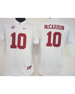 Crimson Tide #10 AJ McCarron White Women's Stitched NCAA Jersey