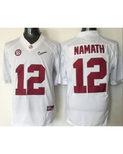 Crimson Tide #12 Joe Namath White 2016 National Championship Stitched NCAA Jersey
