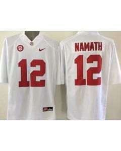 Crimson Tide #12 Joe Namath White Stitched Youth NCAA Jersey