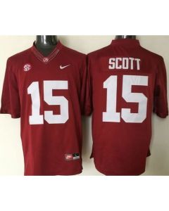 Crimson Tide #15 JK Scott Red Stitched NCAA Jersey