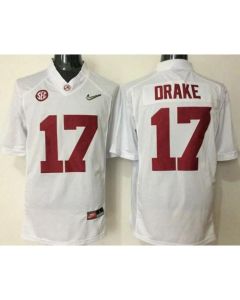 Crimson Tide #17 Kenyan Drake White Limited Stitched NCAA Jersey