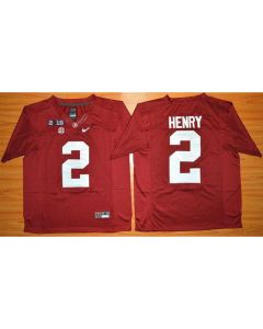 Crimson Tide #2 Derrick Henry Red 2016 National Championship Stitched NCAA Jersey