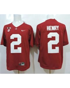 Crimson Tide #2 Derrick Henry Red SEC & 2016 College Football Playoff National Championship Patch Stitched NCAA Jersey