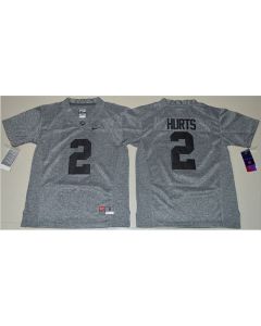 Crimson Tide #2 Jalen Hurts Gridiron Gray Limited Stitched Youth NCAA Jersey