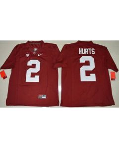 Crimson Tide #2 Jalen Hurts Red Limited Stitched NCAA Jersey