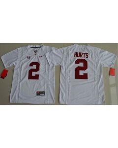 Crimson Tide #2 Jalen Hurts White Limited Stitched Youth NCAA Jersey