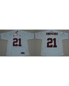 Crimson Tide #21 Dre Kirkpatrick White 2016 College Football Playoff National Championship Patch Stitched NCAA Jersey