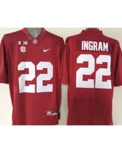 Crimson Tide #22 Mark Ingram Red 2016 College Football Playoff National Championship Patch Stitched NCAA Jersey