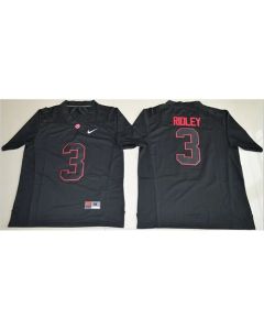 Crimson Tide #3 Calvin Ridley Blackout Limited Stitched NCAA Jersey