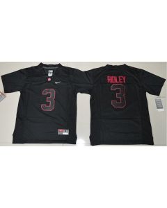 Crimson Tide #3 Calvin Ridley Blackout Limited Stitched Youth NCAA Jersey