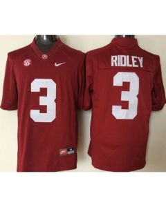 Crimson Tide #3 Calvin Ridley Red Stitched NCAA Jersey