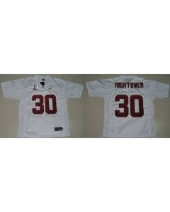 Crimson Tide #30 Donot Hightower White 2016 College Football Playoff National Championship Patch Stitched NCAA Jersey