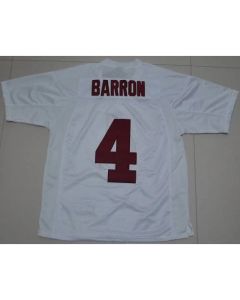 Crimson Tide #4 Mark Barron White Stitched NCAA Jersey