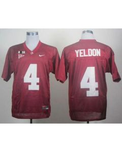 Crimson Tide #4 T.J Yeldon Red 2016 College Football Playoff National Championship Patch Stitched NCAA Jersey