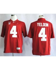 Crimson Tide #4 T.J Yeldon Red Limited 2016 College Football Playoff National Championship Patch Stitched NCAA Jersey