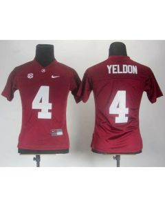 Crimson Tide #4 T.J Yeldon Red Women's Stitched NCAA Jersey