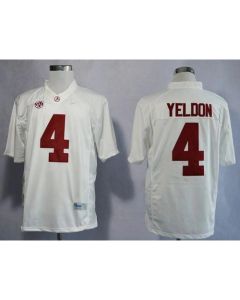 Crimson Tide #4 T.J Yeldon White Limited Stitched NCAA Jersey