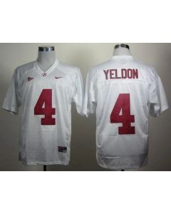 Crimson Tide #4 T.J Yeldon White Stitched NCAA Jersey