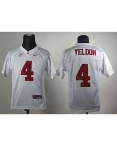 Crimson Tide #4 T.J Yeldon White Stitched Youth NCAA Jersey