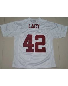 Crimson Tide #42 Eddie Lacy White Stitched NCAA Jersey