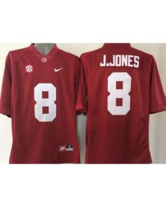 Crimson Tide #8 Julio Jones Red Stitched NCAA Jersey