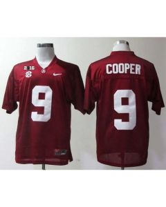 Crimson Tide #9 Amari Cooper Red 2016 College Football Playoff National Championship Patch Stitched NCAA Jersey