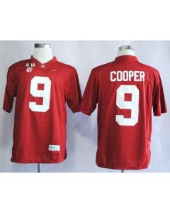 Crimson Tide #9 Amari Cooper Red Limited 2016 College Football Playoff National Championship Patch Stitched NCAA Jersey