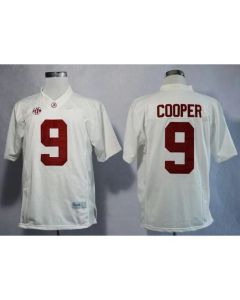 Crimson Tide #9 Amari Cooper White Limited Stitched NCAA Jersey