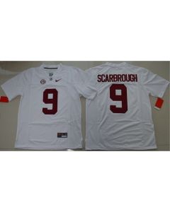Crimson Tide #9 Bo Scarbrough White Limited Stitched NCAA Jersey