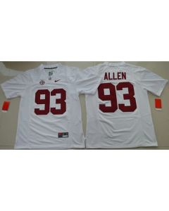 Crimson Tide #93 Jonathan Allen White Limited Stitched NCAA Jersey