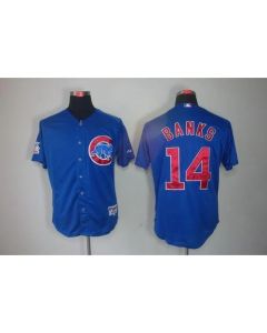 Cubs #14 Ernie Banks Blue Cool Base Stitched MLB Jersey