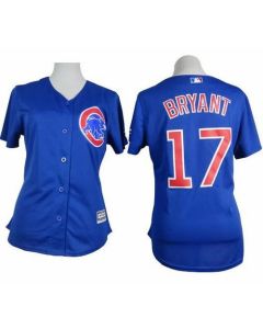 Cubs #17 Kris Bryant Blue Alternate Women's Stitched MLB Jersey