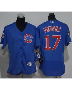Cubs #17 Kris Bryant Blue Flexbase Authentic Women's Stitched MLB Jersey