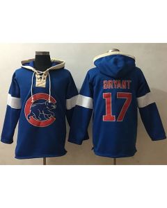 Cubs #17 Kris Bryant Blue Pullover MLB Hoodie