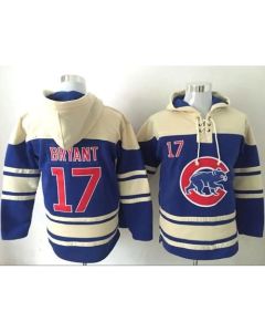 Cubs #17 Kris Bryant Blue Sawyer Hooded Sweatshirt MLB Hoodie
