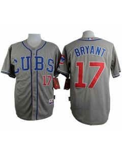 Cubs #17 Kris Bryant Grey Alternate Road Cool Base Stitched MLB Jersey