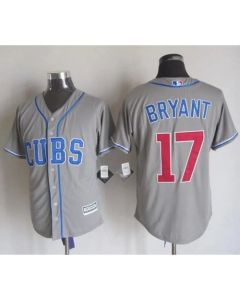 Cubs #17 Kris Bryant Grey Alternate Road New Cool Base Stitched MLB Jersey
