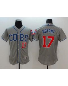 Cubs #17 Kris Bryant Grey Flexbase Authentic Collection Alternate Road Stitched MLB Jersey