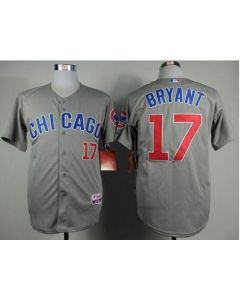 Cubs #17 Kris Bryant Grey Road Cool Base Stitched MLB Jersey