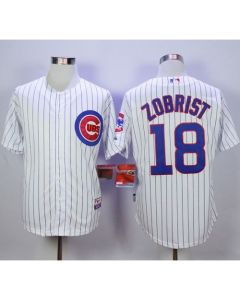 Cubs #18 Ben Zobrist White Cool Base Stitched MLB Jersey