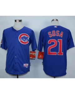 Cubs #21 Sammy Sosa Blue Alternate Cool Base Stitched MLB Jersey